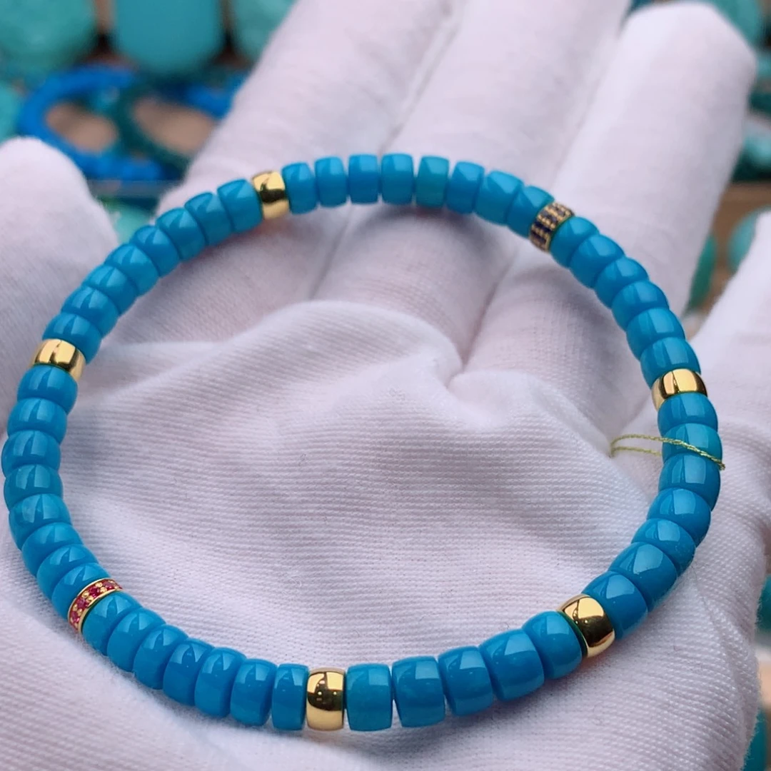 18K金镶嵌绿松石珠宝奇石