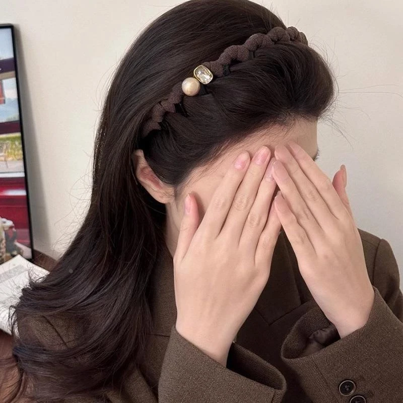 黑暗魔法~韩版波浪发箍女甜美轻奢蓬松气质带齿发箍新款盘发发饰