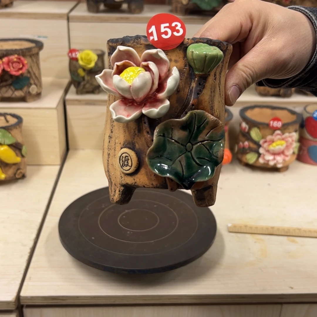 紫砂花盆153号内口8外高14