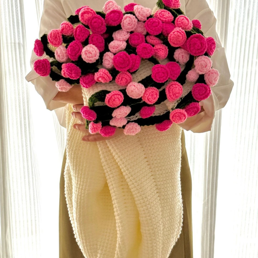 【成品玫瑰花束】手工编制渐变玫瑰宝石蓝玫瑰新款高端大气