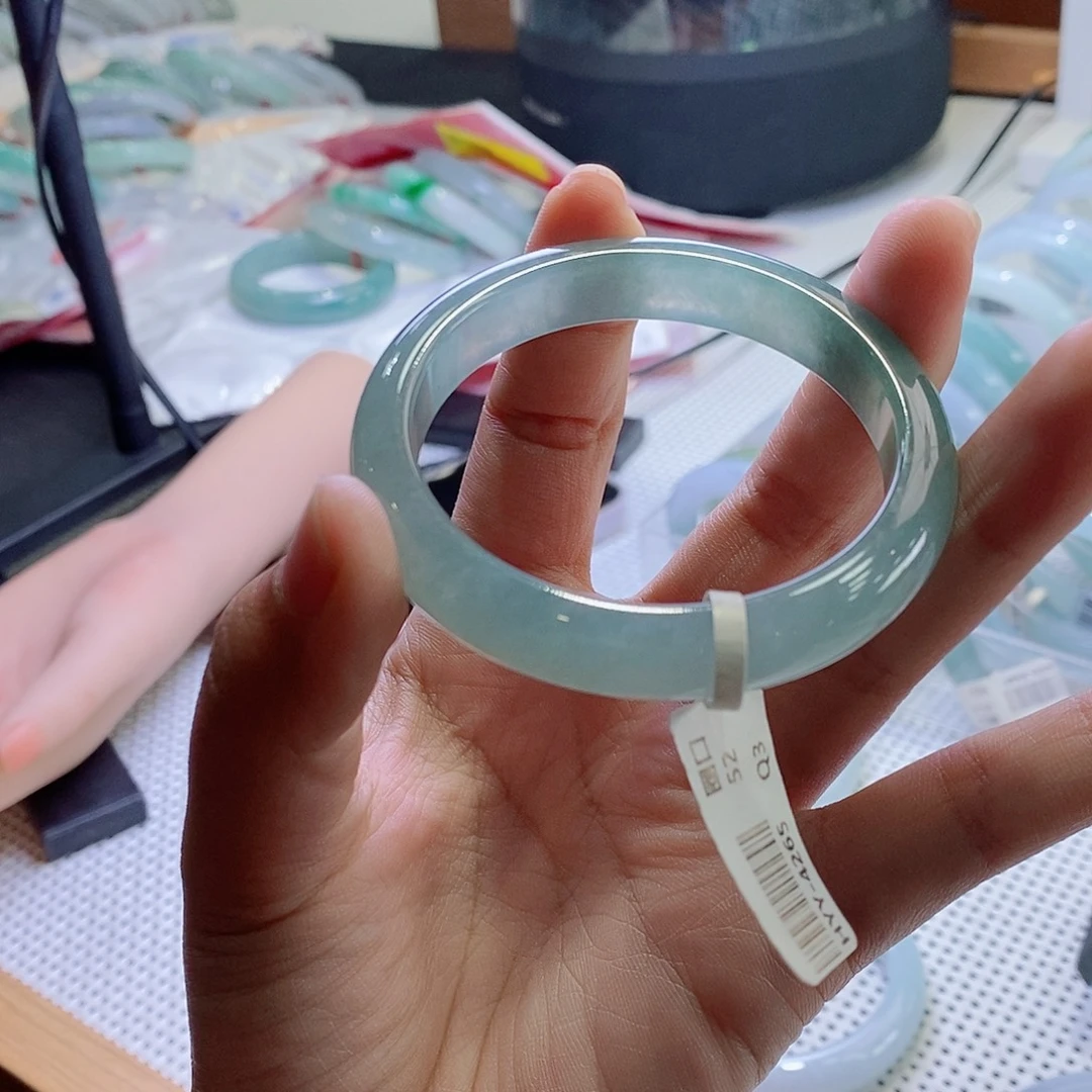 翡翠未镶嵌手镯53正圈20