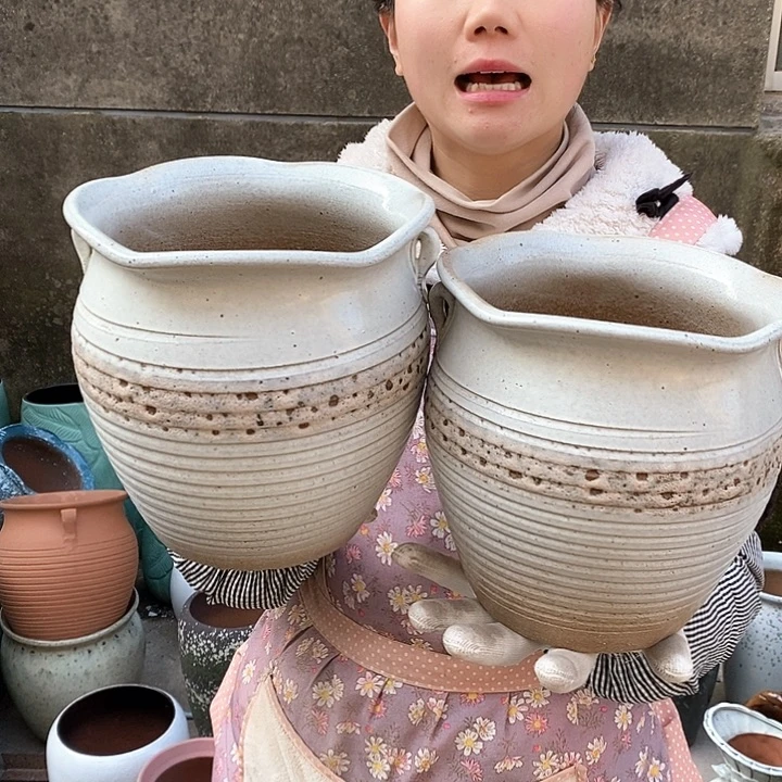 紫砂花盆正品口19高19