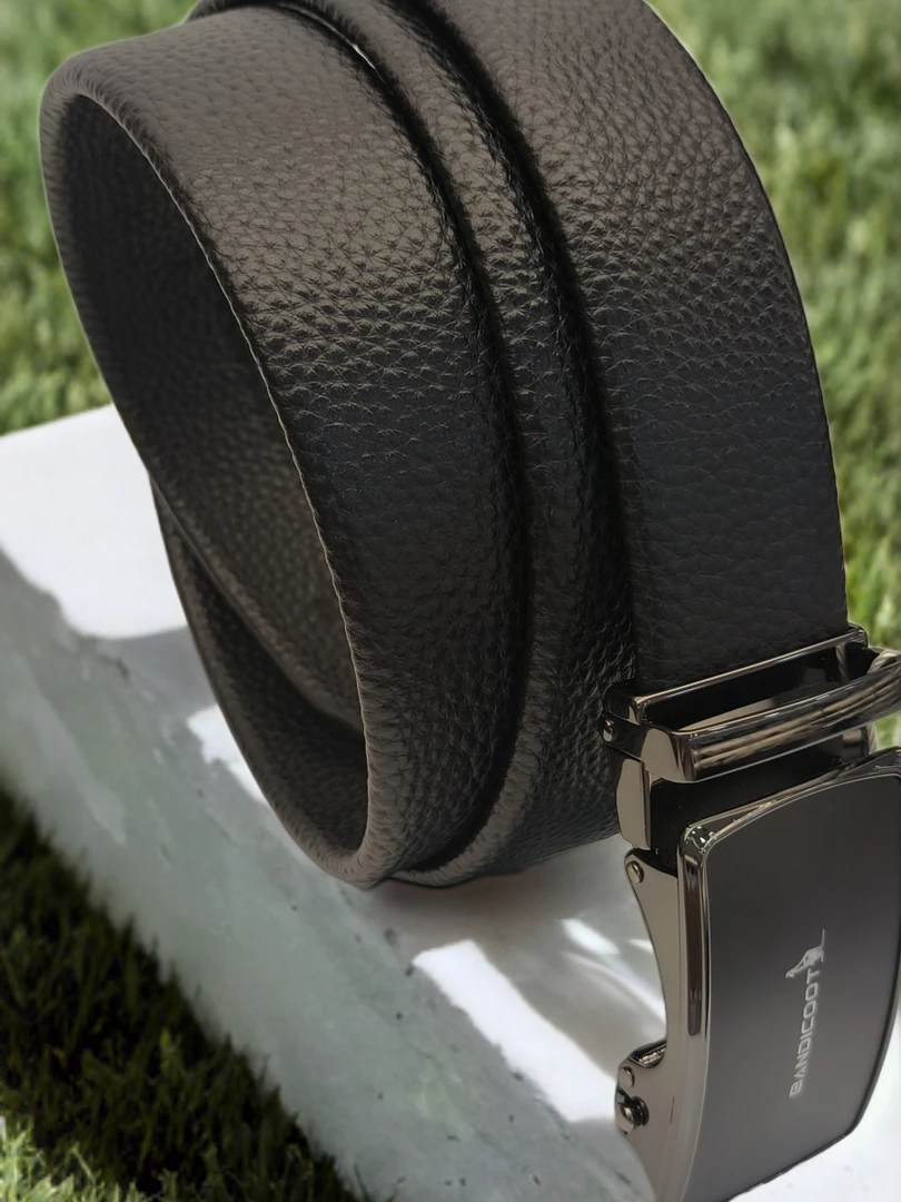 2025款新品袋鼠真皮高档男士黑色腰带带扣经典休闲百搭时尚裤腰带