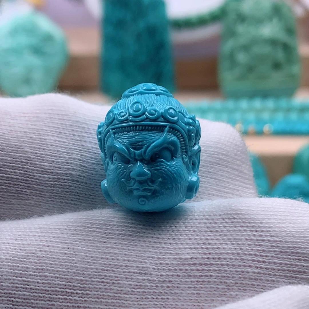 绿松石黄财神未镶嵌