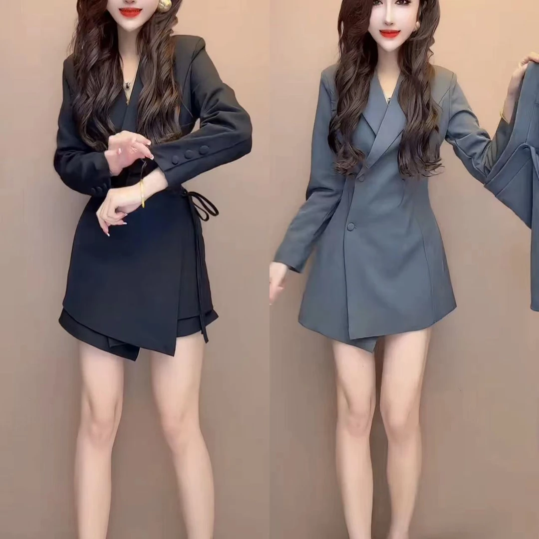 显瘦气质收腰韩版百搭休闲西服套装