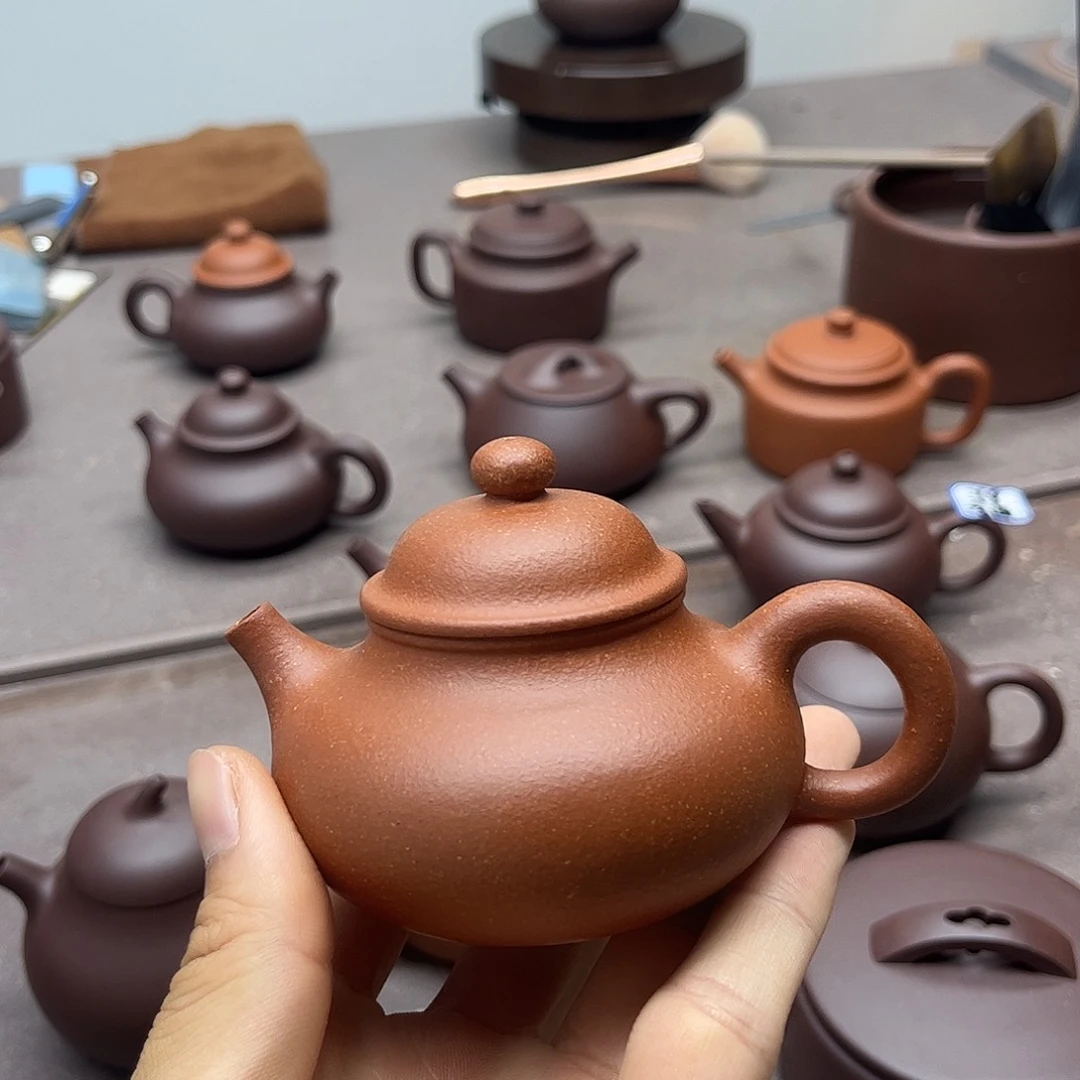 茶壶紫砂喷***娃红降坡容天130cc左右