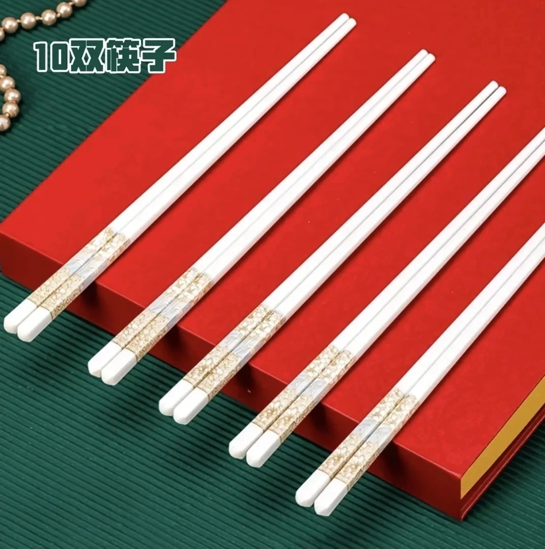 时光漫步陶瓷筷子10双+饭勺