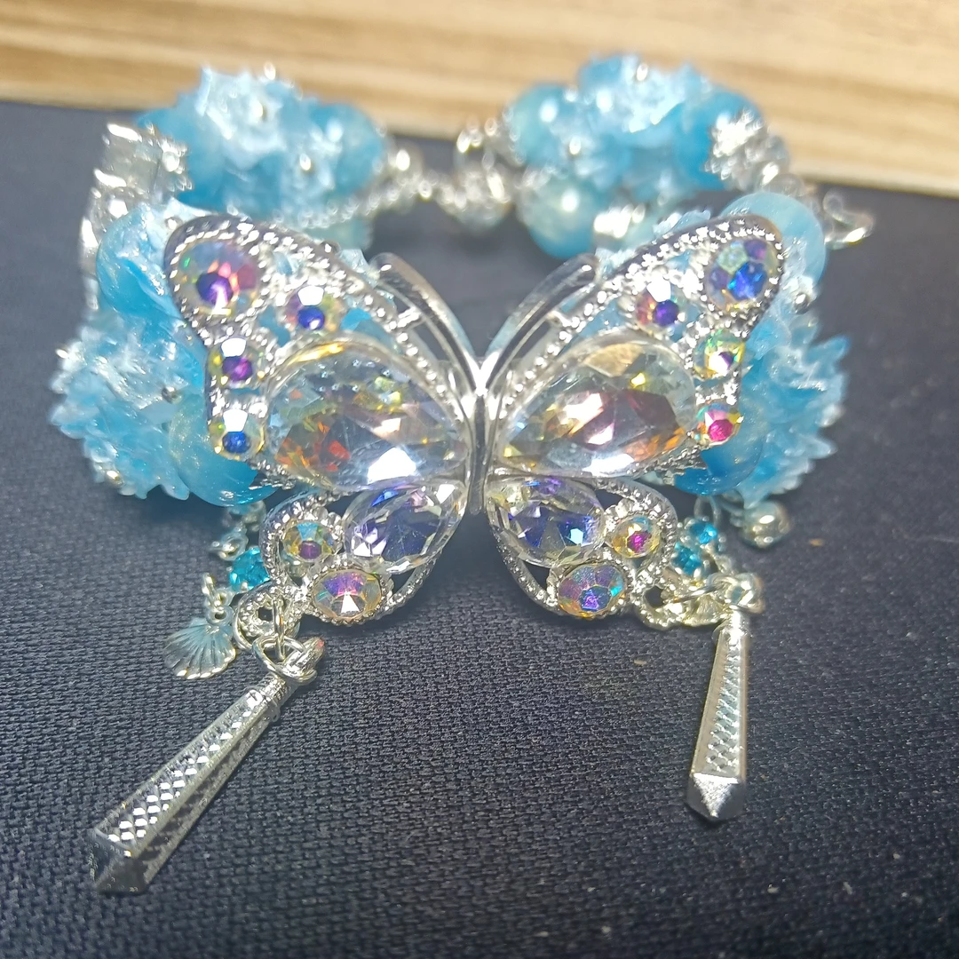 合金锆石手链 树脂双圈锆石款手链