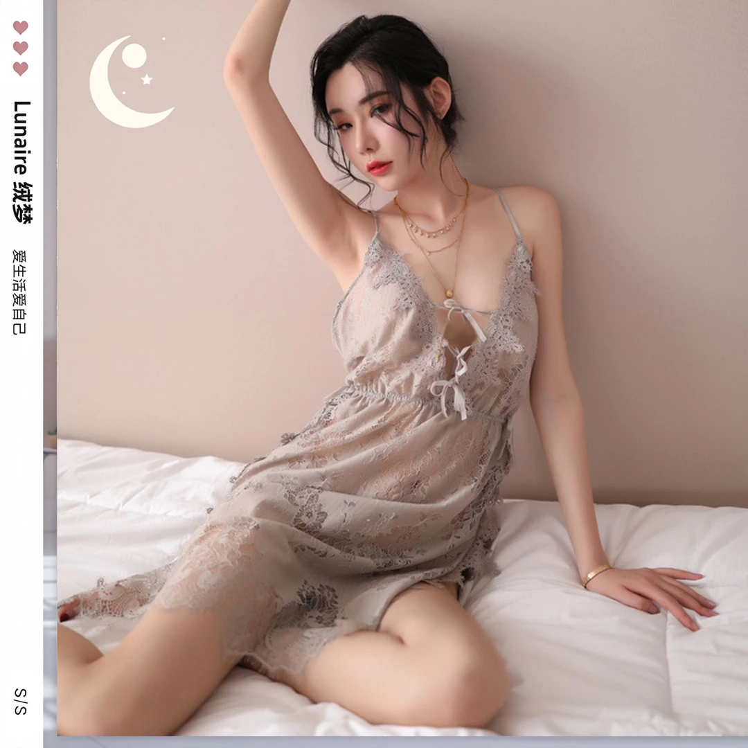 蕾丝仙欲【80-120 斤】大码私房女冰丝吊带内搭美背夜火性感睡衣