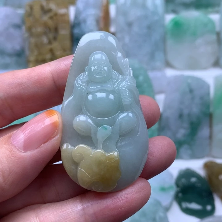 定制翡翠未镶嵌挂件佛挂件