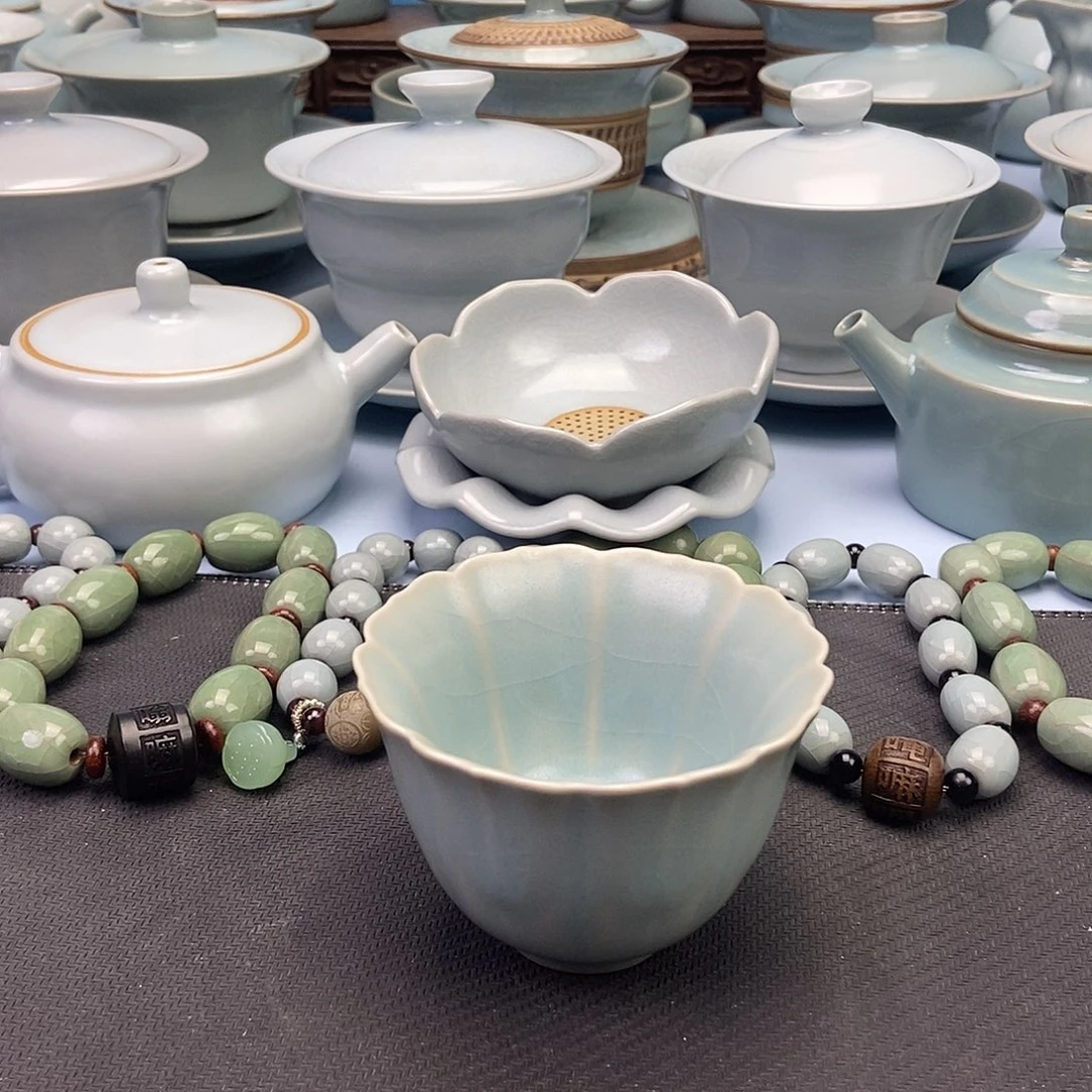 杯仿古葵口杯原矿原釉原产地