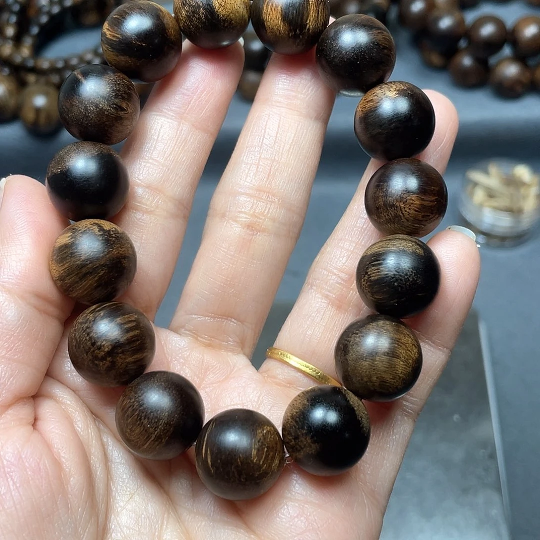 沉香手串凯***技白棋瘤疤1.5