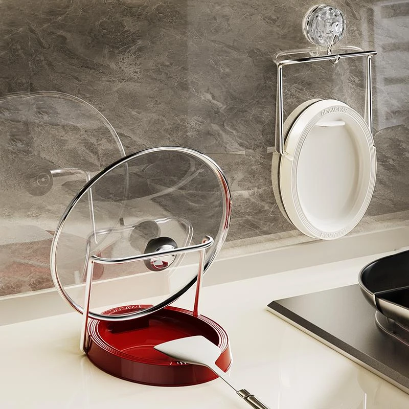 厨房O型锅盖架子台面锅盖放置器置物架2024新款放锅盖神器支架