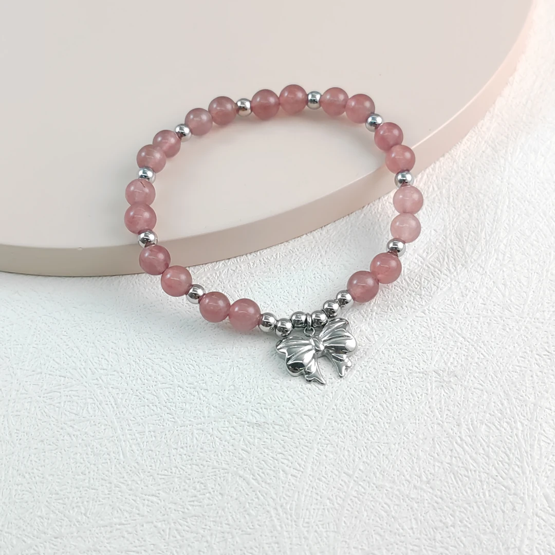 XUPING/旭平首饰 不锈钢琉璃手链 夏上新蝴蝶结 GDQ T001060609