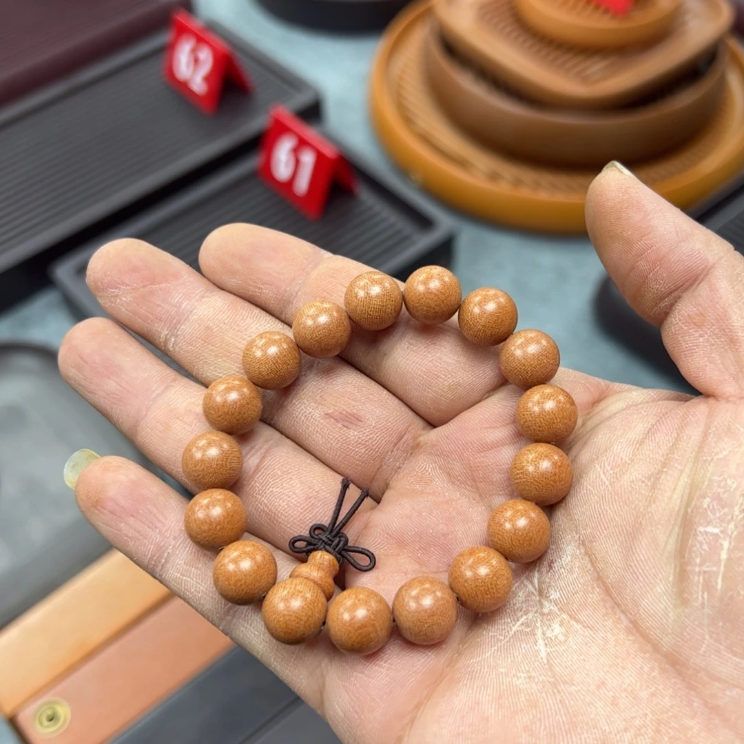 福利款大橙金1.2cm手串盘玩不怕水