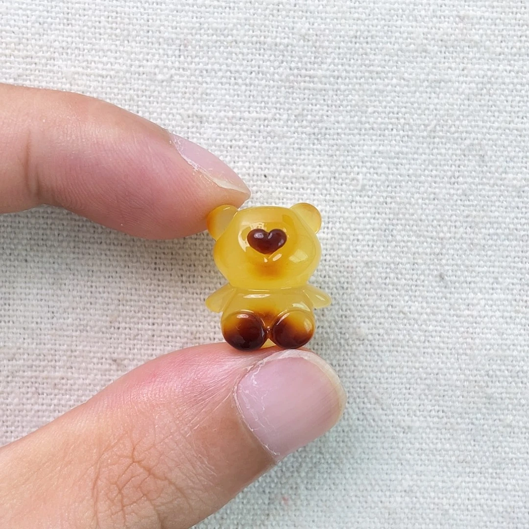 琥珀未镶嵌珠宝奇石小熊