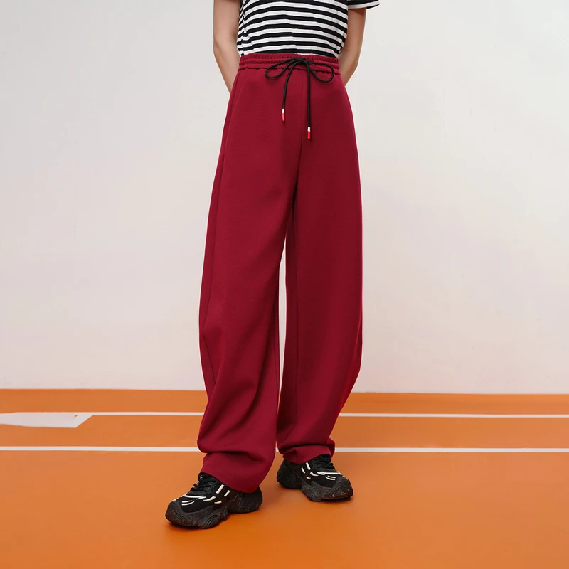 EP雅莹女装 绵羊毛空气层束脚卫裤 松紧腰香蕉裤 2025新款6406A