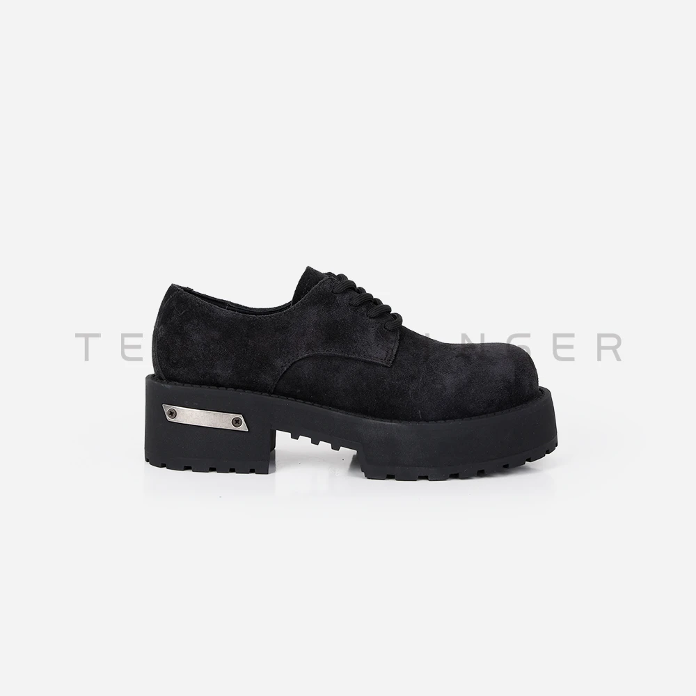 Tender Jinger｜线下专供 反绒复古厚底绑带小皮鞋 M250868