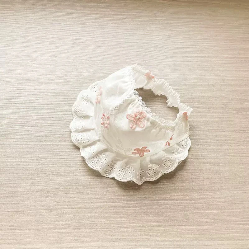 女宝胎帽2025年夏季宽檐公主风帽子水巾薄款韩版蕾丝帽子