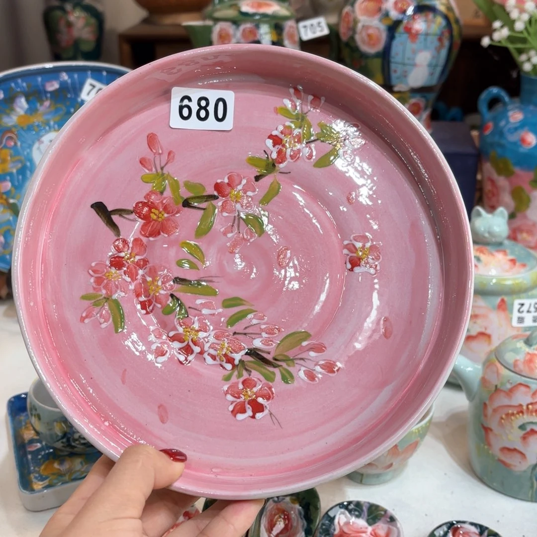 景德镇手绘高温釉下彩陶瓷茶具