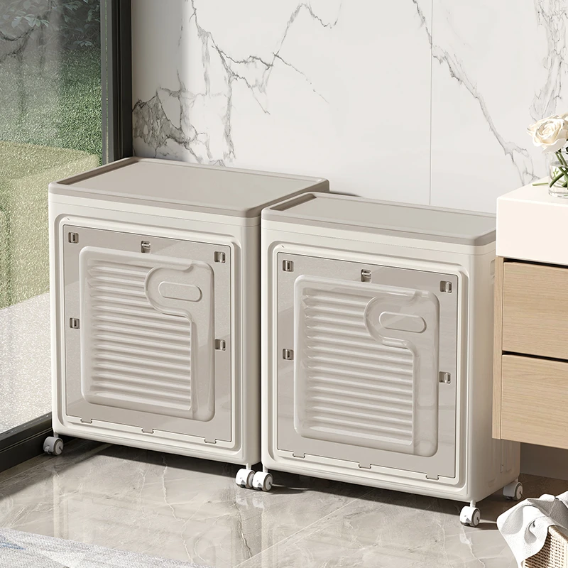 原木优合衣服收纳箱整理箱家用大容量超大折叠被子收纳储物柜翻盖