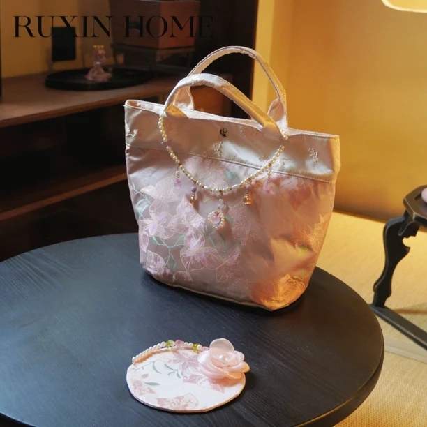 如馨·织锦手工刺绣茶事包菜篮子 YCQ-25072721