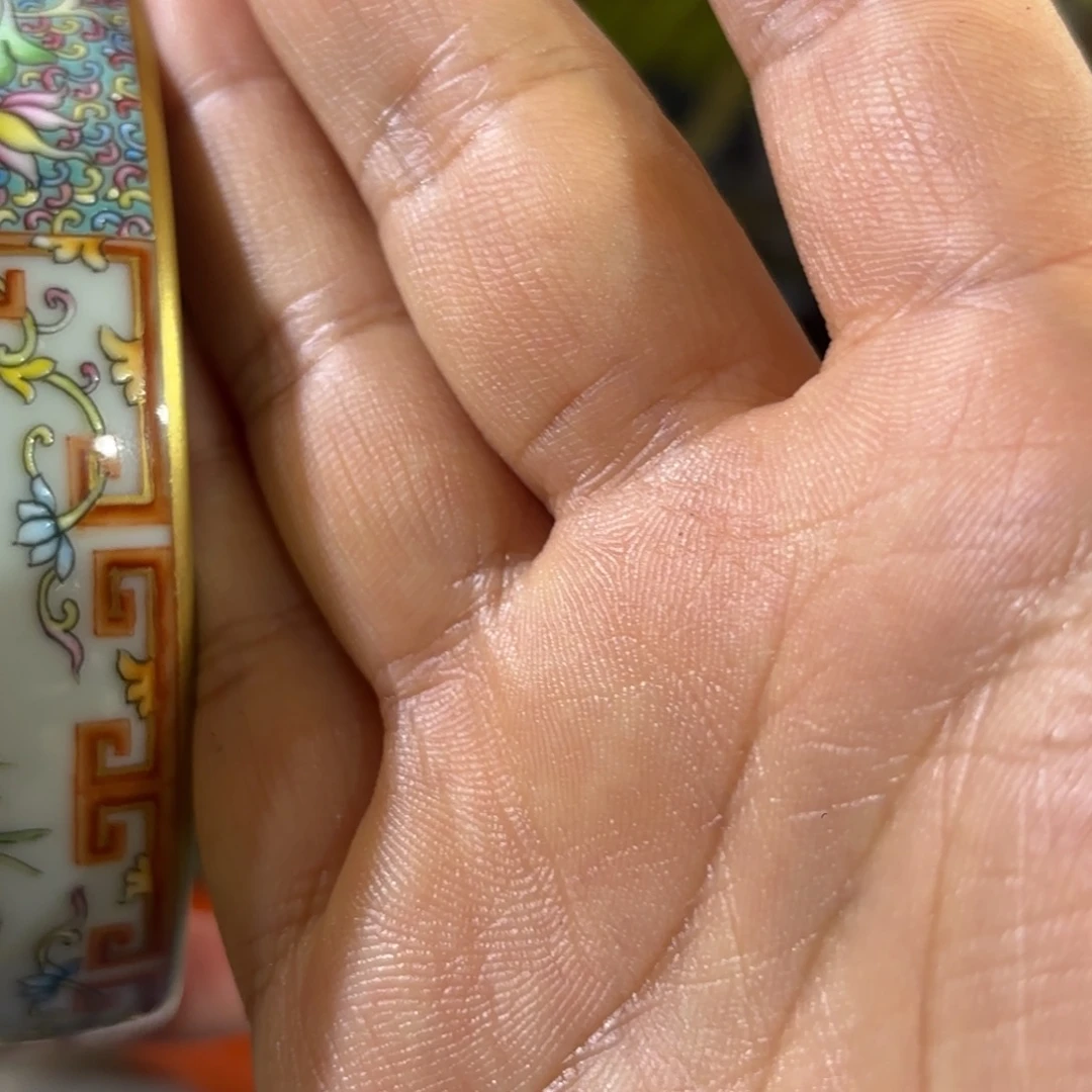 尚***摆件手工手绘粉彩杯
