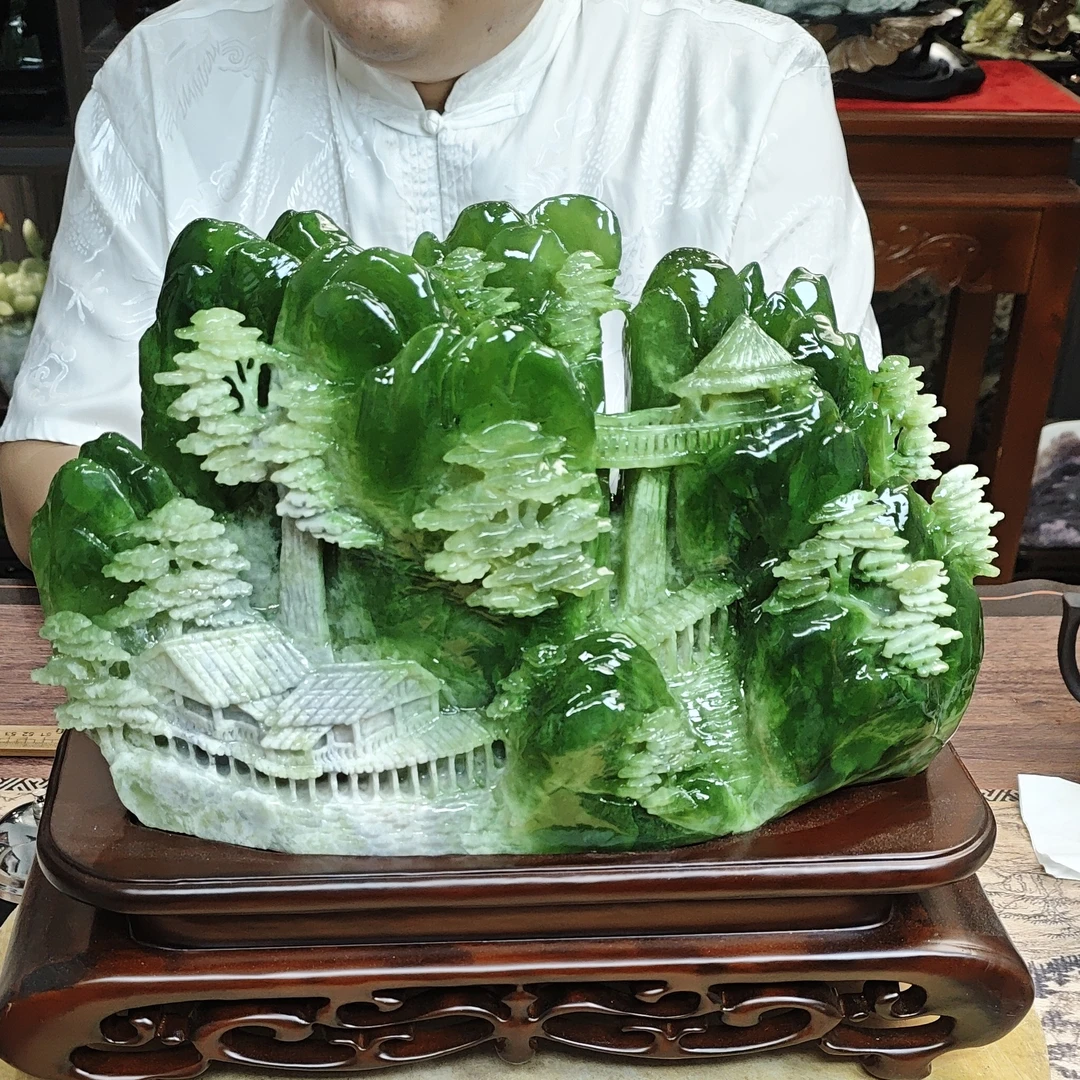 玉岫岩料手工雕刻装饰摆件居家送礼一物一图814