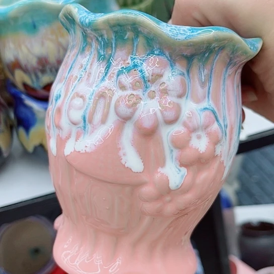 多肉绿植陶瓷花盆9.9包邮