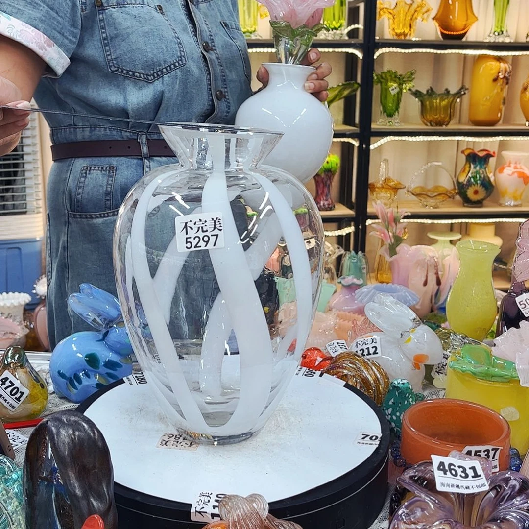 5297不完美家悦美居琉璃花瓶摆件