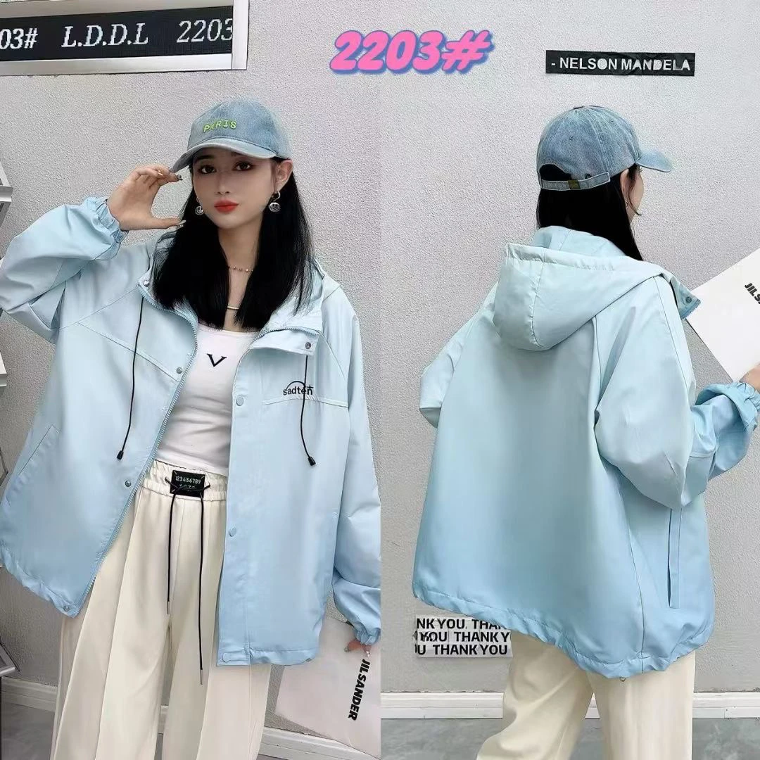 【玲】渐变冲锋衣防风双层夹克百搭夹克连帽春秋韩版潮流