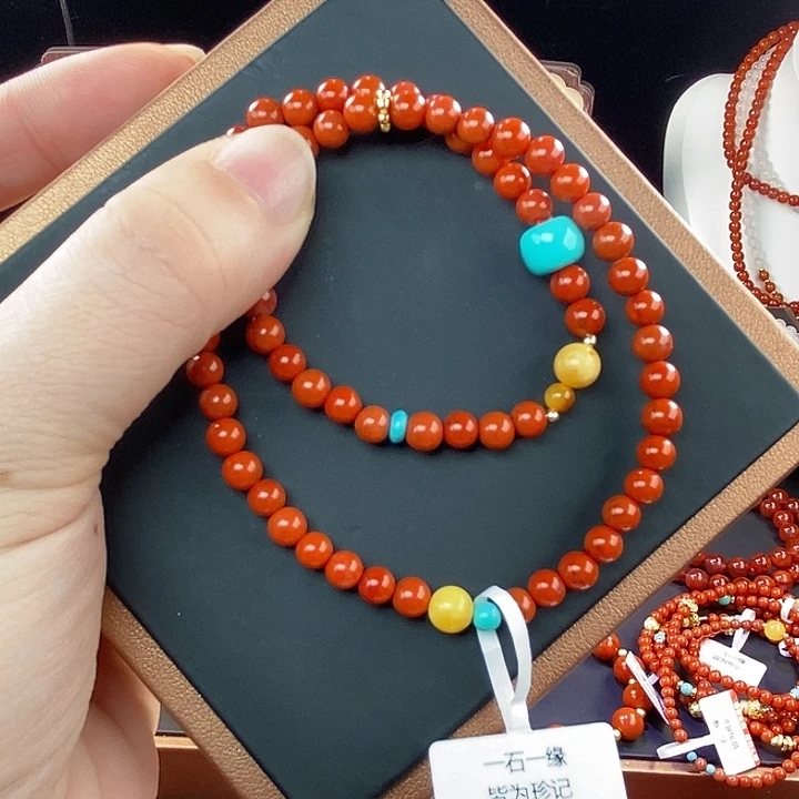 南红玛瑙未镶嵌手链