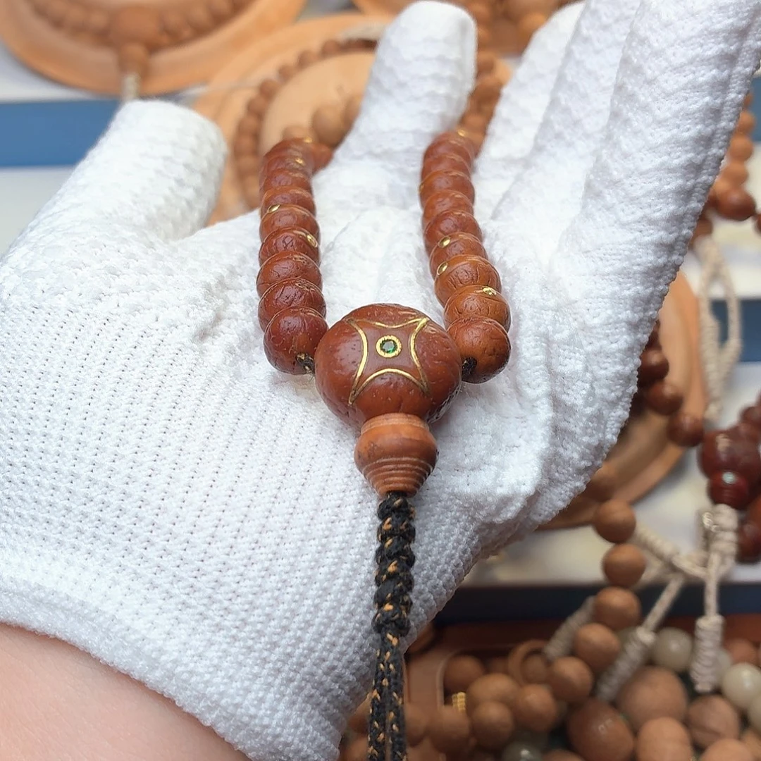 起***势手串凤眼菩提镶嵌金顶10一物一图