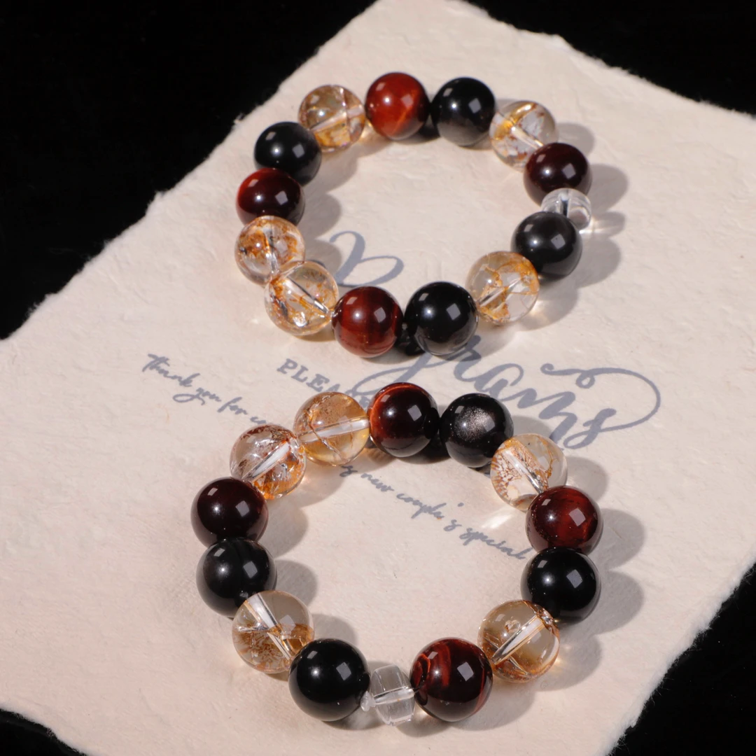 拍两单发一条【冰美式】XG6068天然水晶手串女款手链多样性发一