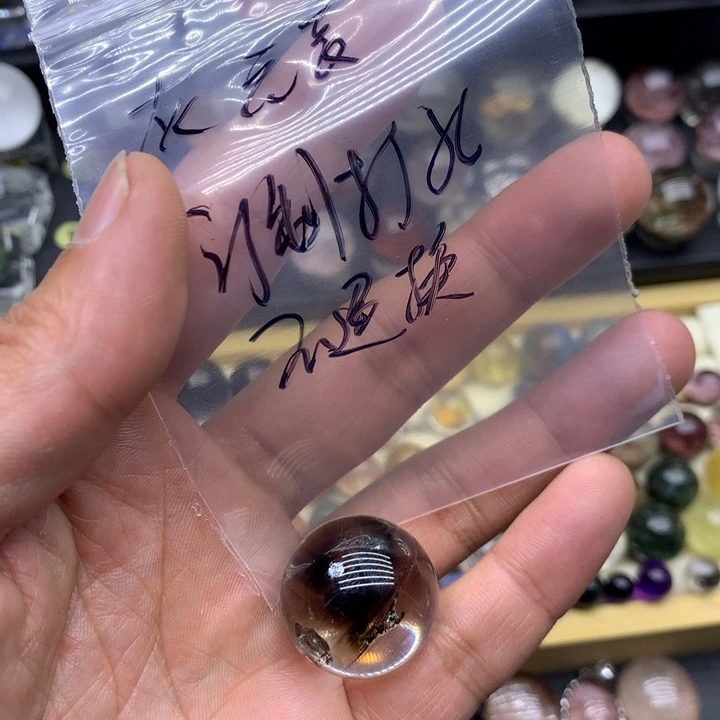 水晶手链未镶嵌灰*哀水晶定制打孔不退换