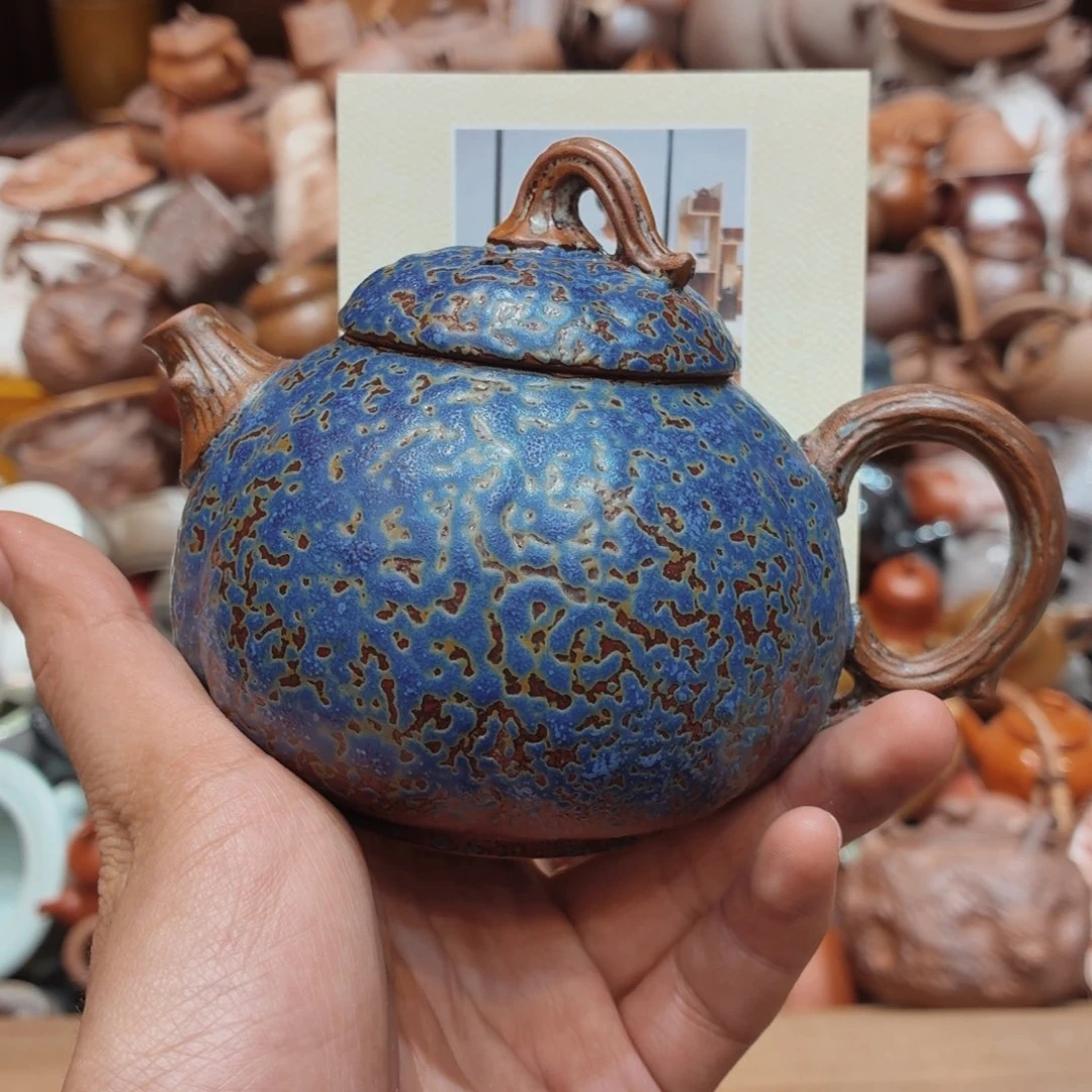 柴烧老岩泥手工茶壶器皿