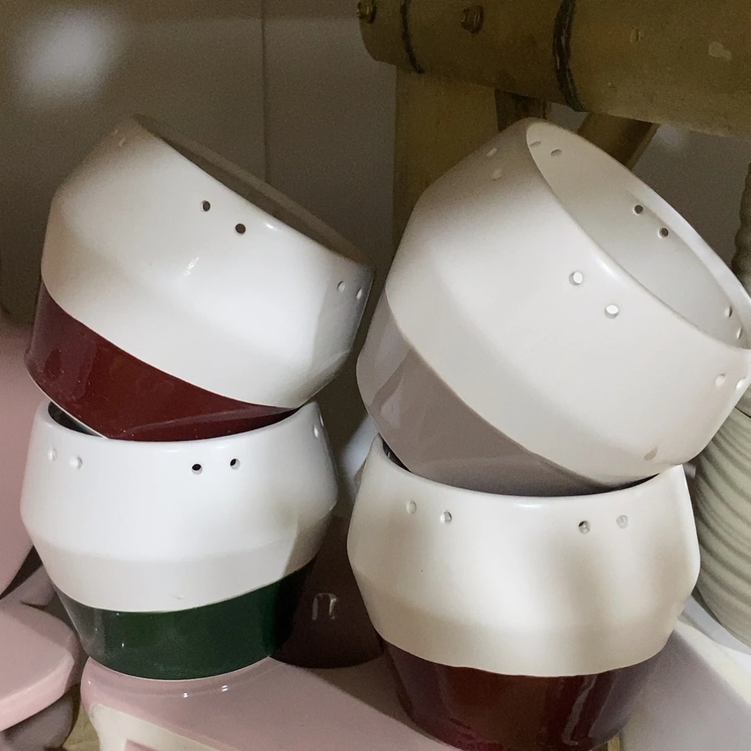 摆件陶盆有孔 瑕疵介意勿拍