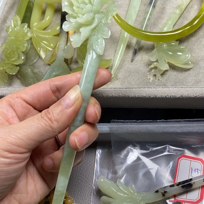 【闪购商品】蛇纹石玉挂件耳饰耳环项链未镶嵌生*