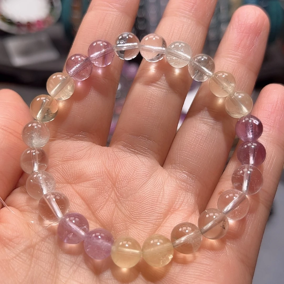 水晶手链未镶嵌素圈多宝手串8m m