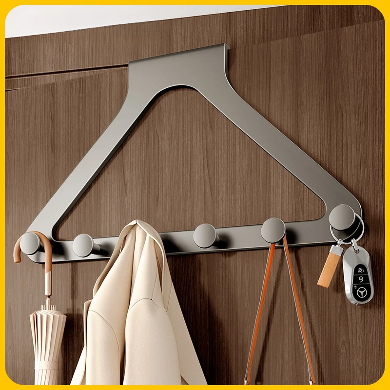 荞芬门后挂钩粘钩挂衣架卧室免打孔强力承重壁挂钩子入户门置物架