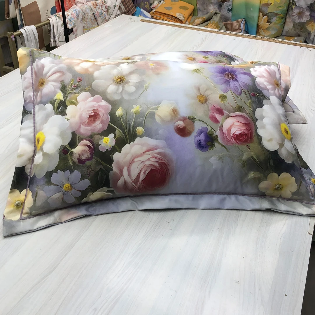 （3号印花枕套）数码印花枕套一对纯棉高端孤品