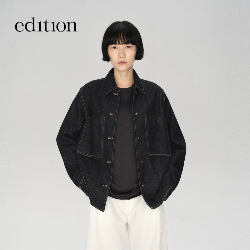 【E+轻生活系列】edition2025秋季新款工装风牛仔外套#EBE3JKT006