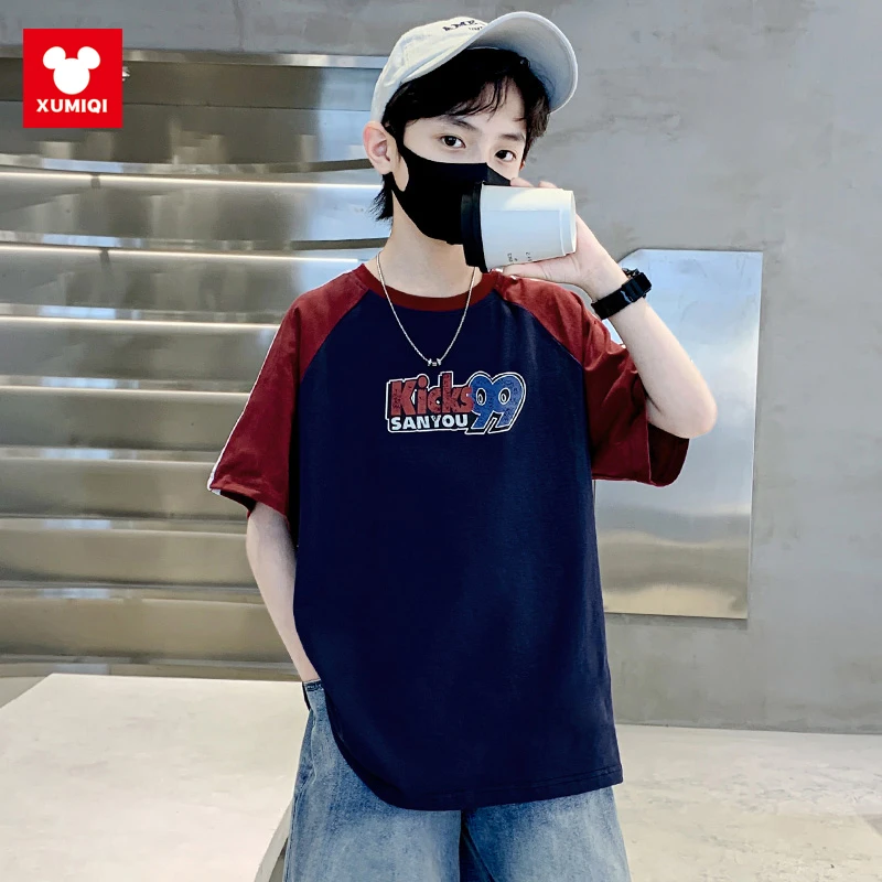 男童T恤短袖夏季2025新款儿童装薄款宽松休闲帅气上衣中大童夏装t