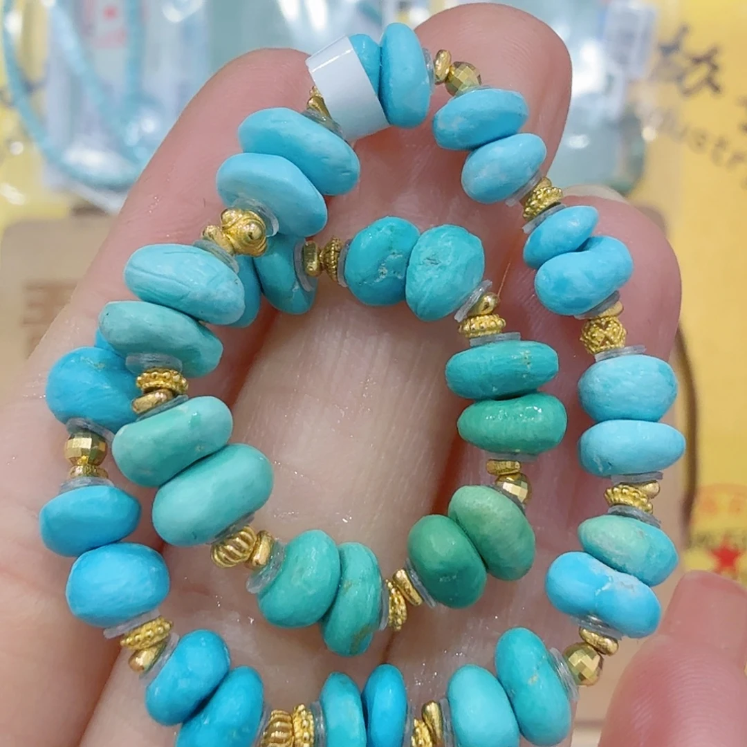 绿松石18K金镶嵌珠宝奇石