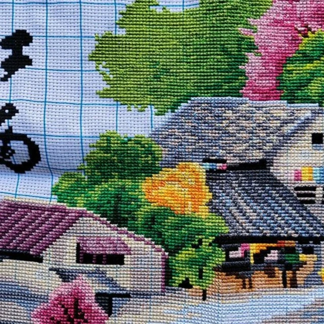 绣好的纯手工十字绣成品梦幻家园忆江南水乡客厅风景画不带框F014