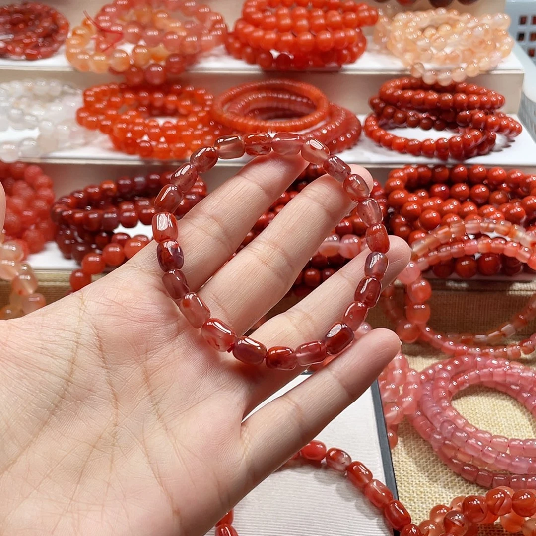 南红玛瑙未镶嵌手链