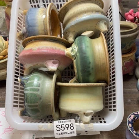 紫砂花盆微瑕598口径7.5左右