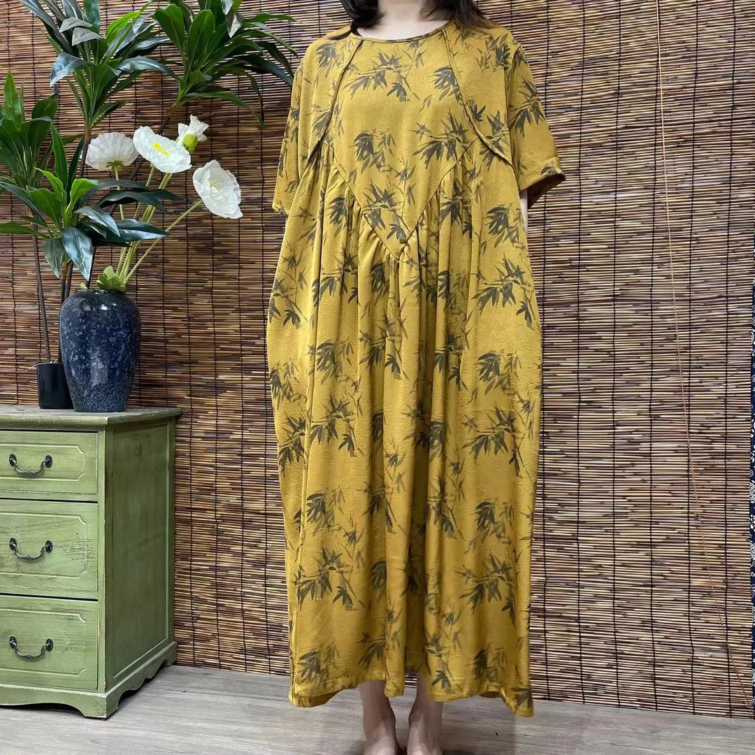 1504新款春夏洋气显瘦减龄遮肉连衣裙碎花裙QZ