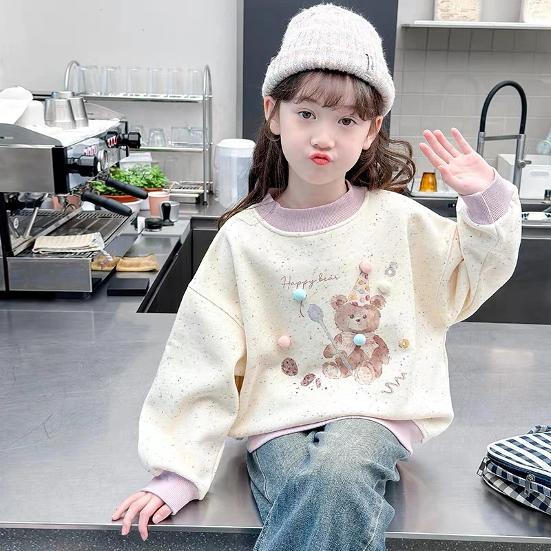 【专属】韩版东大门生日小熊立体球球奥粒绒秋冬卫衣 A629 629