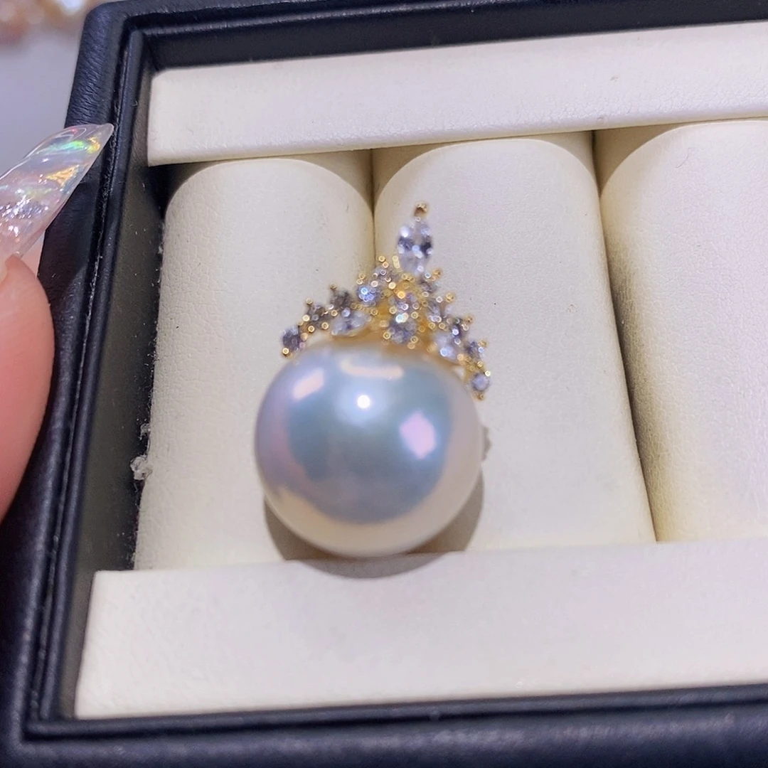 淡水珍珠颈饰银S925镶嵌K****?